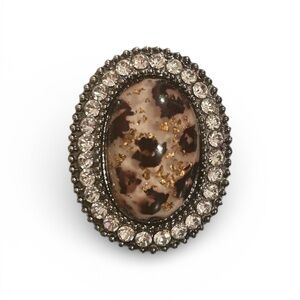 Cara New York Leopard Print Statement Ring